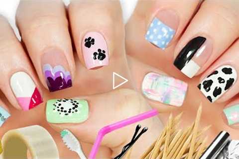 New Nail Art 2020 Fun & Easy Nail Art Designs Using HOUSEHOLD ITEMS!