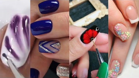 Simple Satisfying Nail Art Designs Tutorial | Beautiful Nails For Lady Girls |Simple Nail Art Trendy