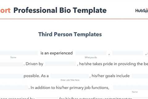 16 of the Best Professional Bio Examples We've Ever Seen [+ Bio Templates]
