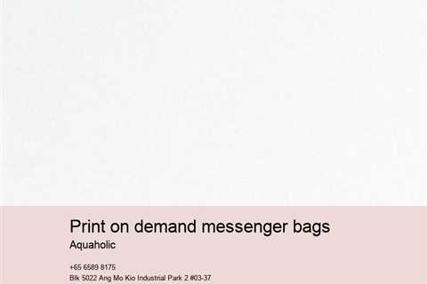 print on demand messenger bags