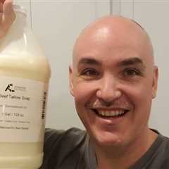 SOFT SKIN? AlchemistExpress Sandalwood Scented Beef Tallow Liquid Soap Review Unboxing Demo